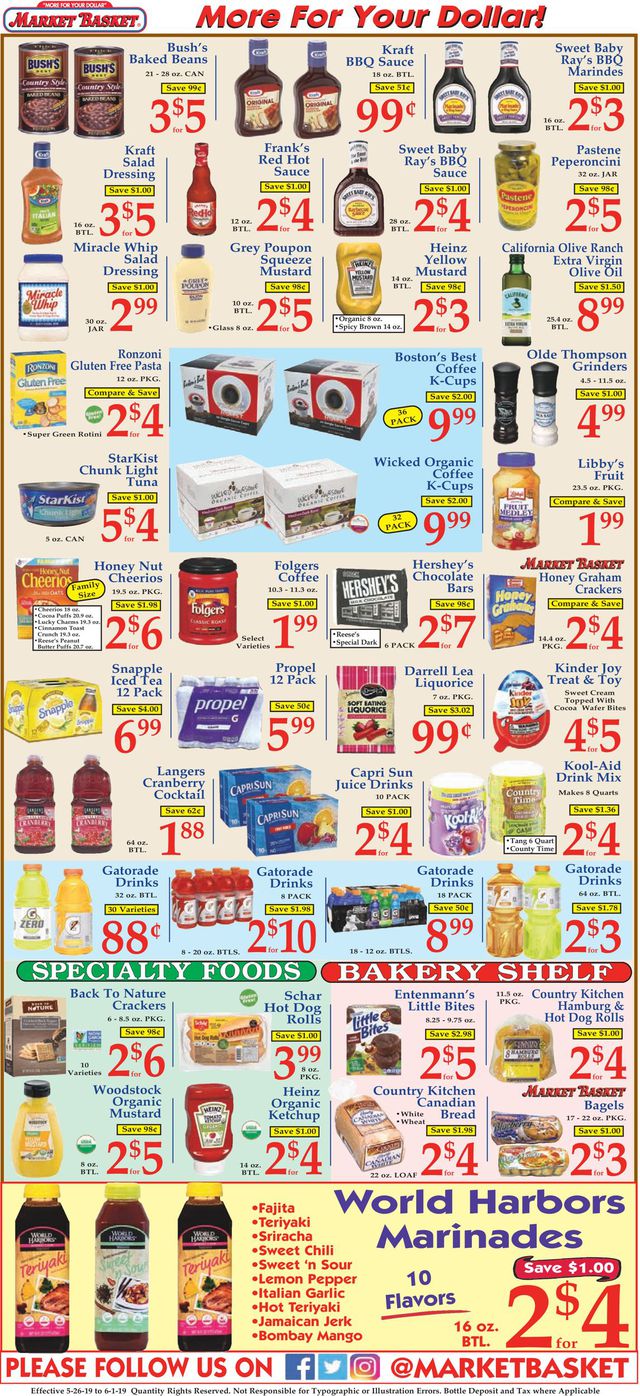 Market Basket Ad from 05/26/2019
