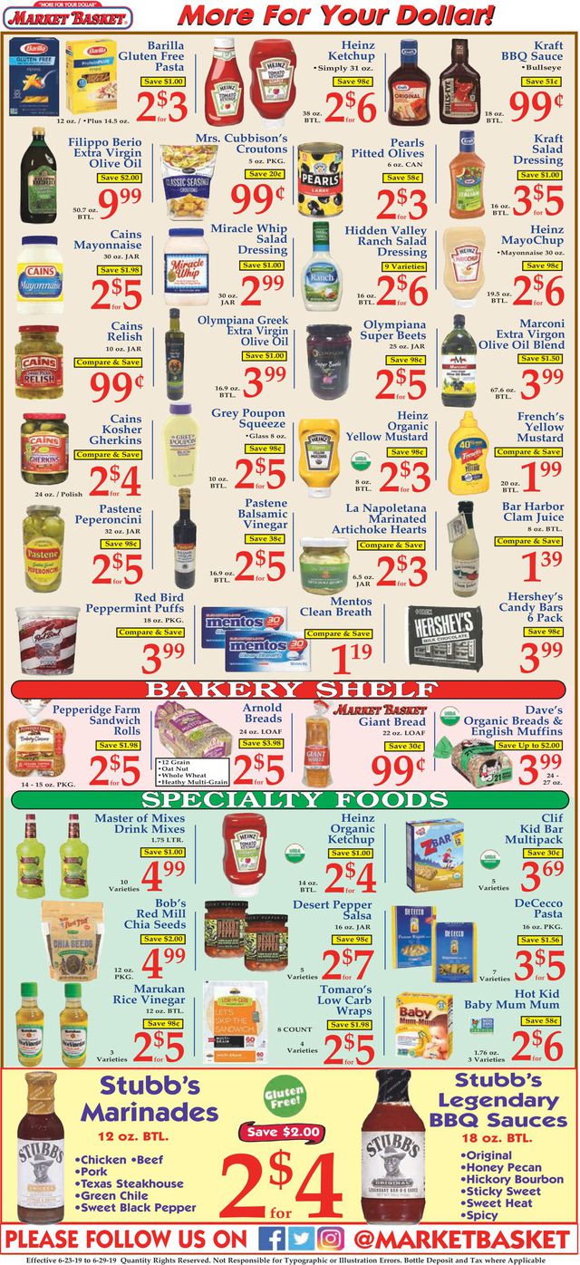 Market Basket Ad from 06/23/2019