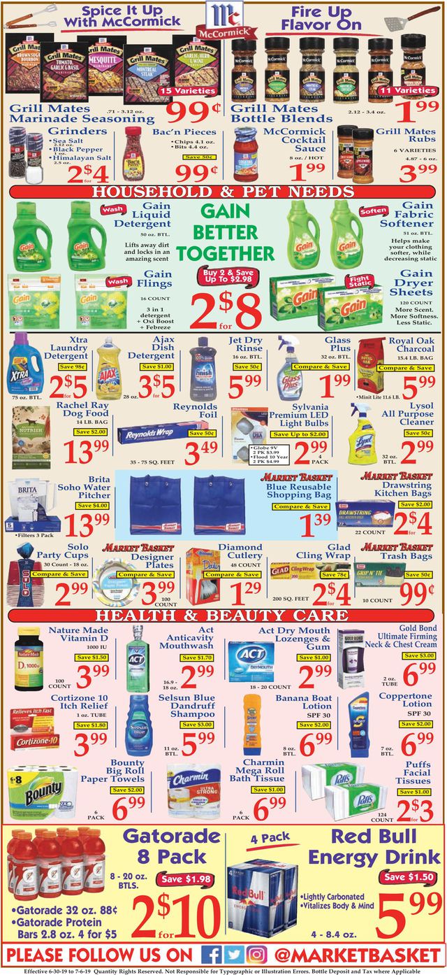 Market Basket Ad from 06/30/2019