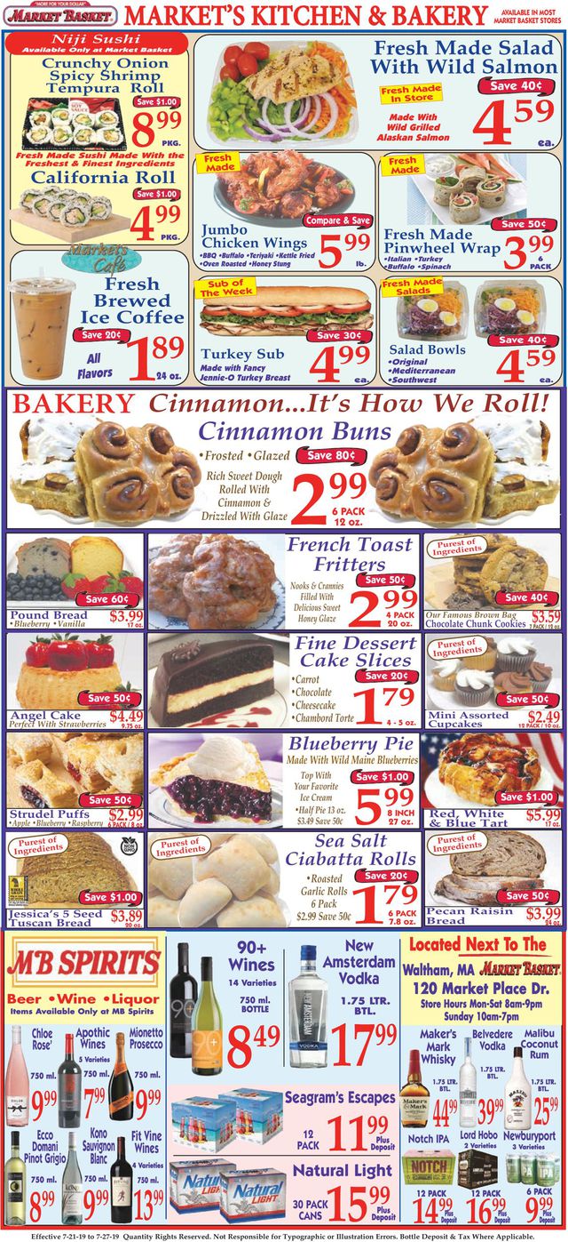Market Basket Ad from 07/21/2019