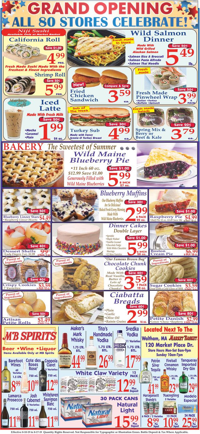Market Basket Ad from 08/10/2019