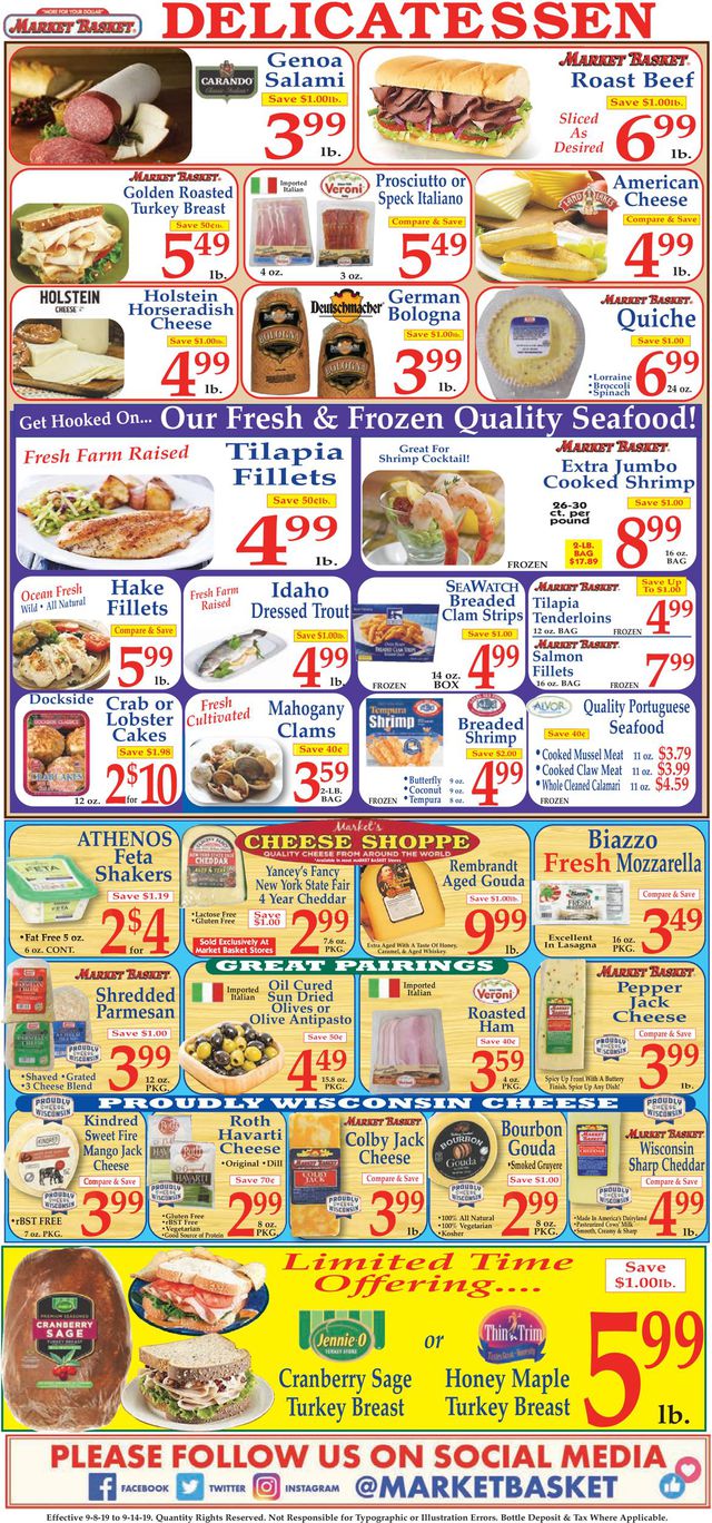 Market Basket Ad from 09/08/2019