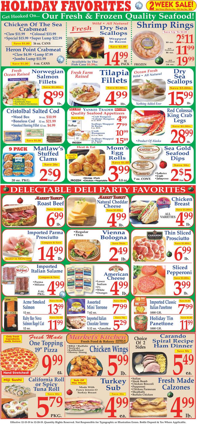 Market Basket Ad from 12/15/2019