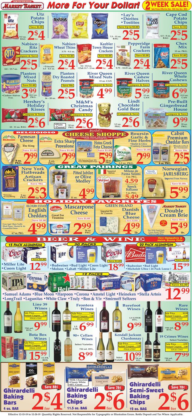 Market Basket Ad from 12/15/2019