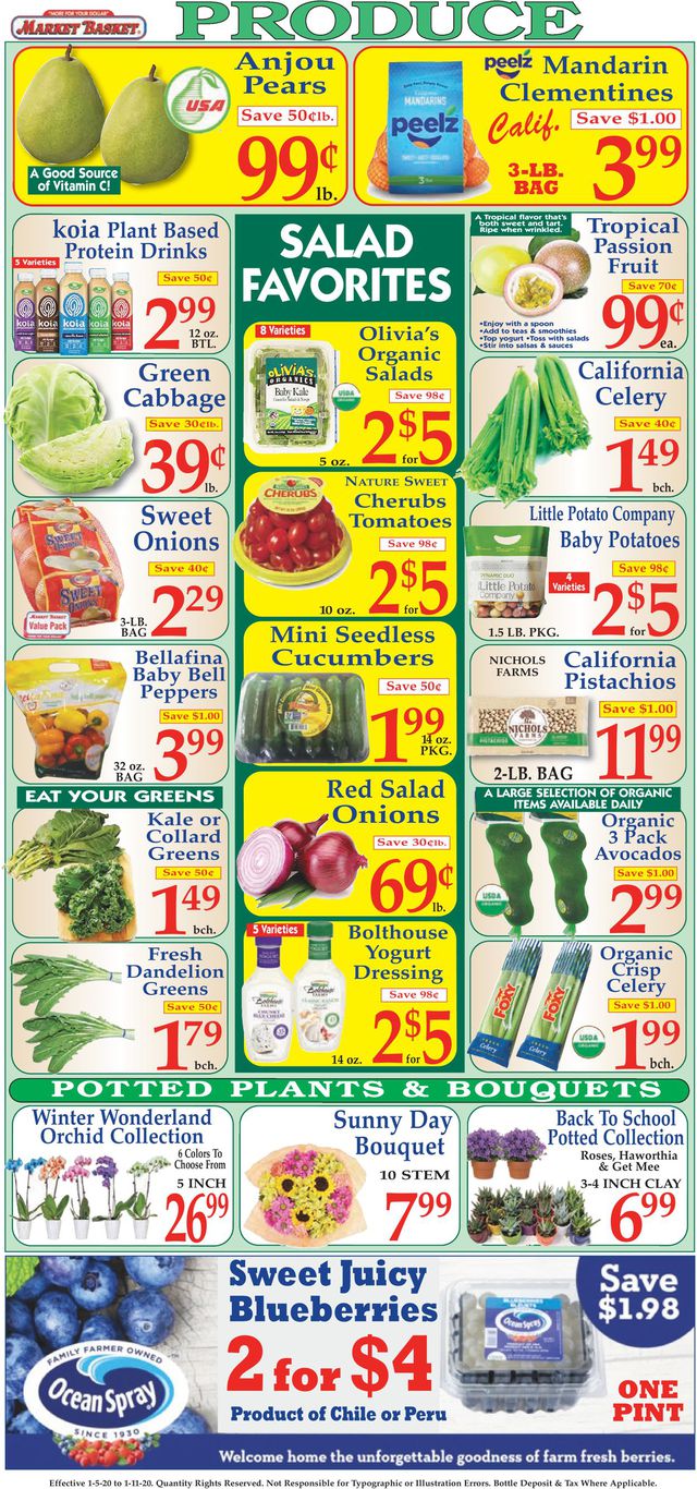 Market Basket Ad from 01/05/2020