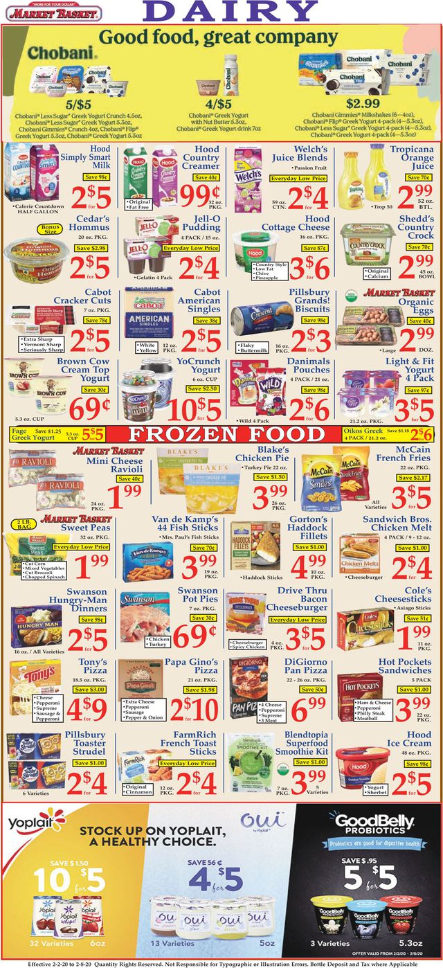 Market Basket Ad from 02/02/2020