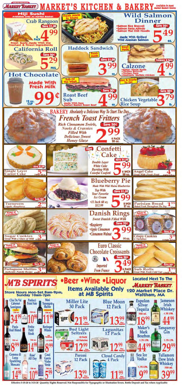 Market Basket Ad from 03/15/2020