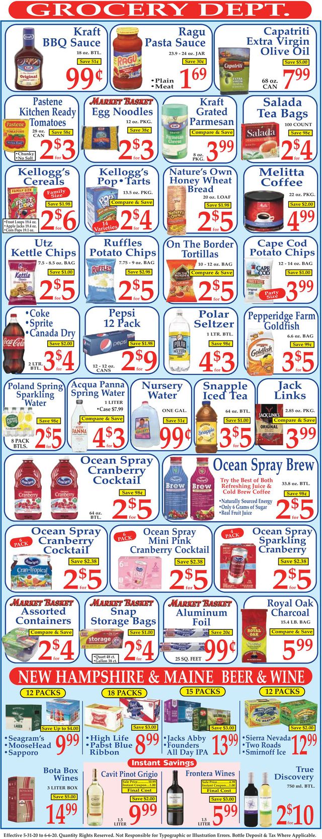 Market Basket Ad from 05/31/2020