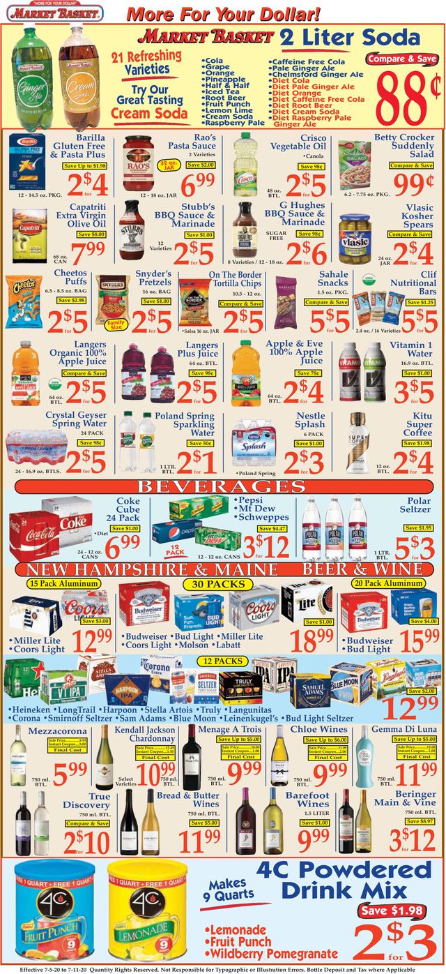 Market Basket Ad from 07/05/2020