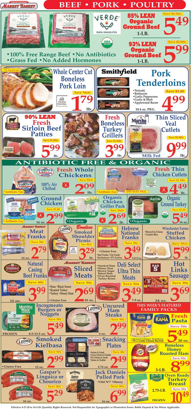 Market Basket Ad from 09/27/2020