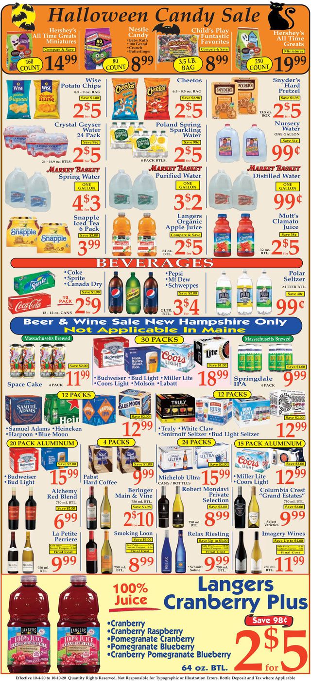 Market Basket Ad from 10/04/2020