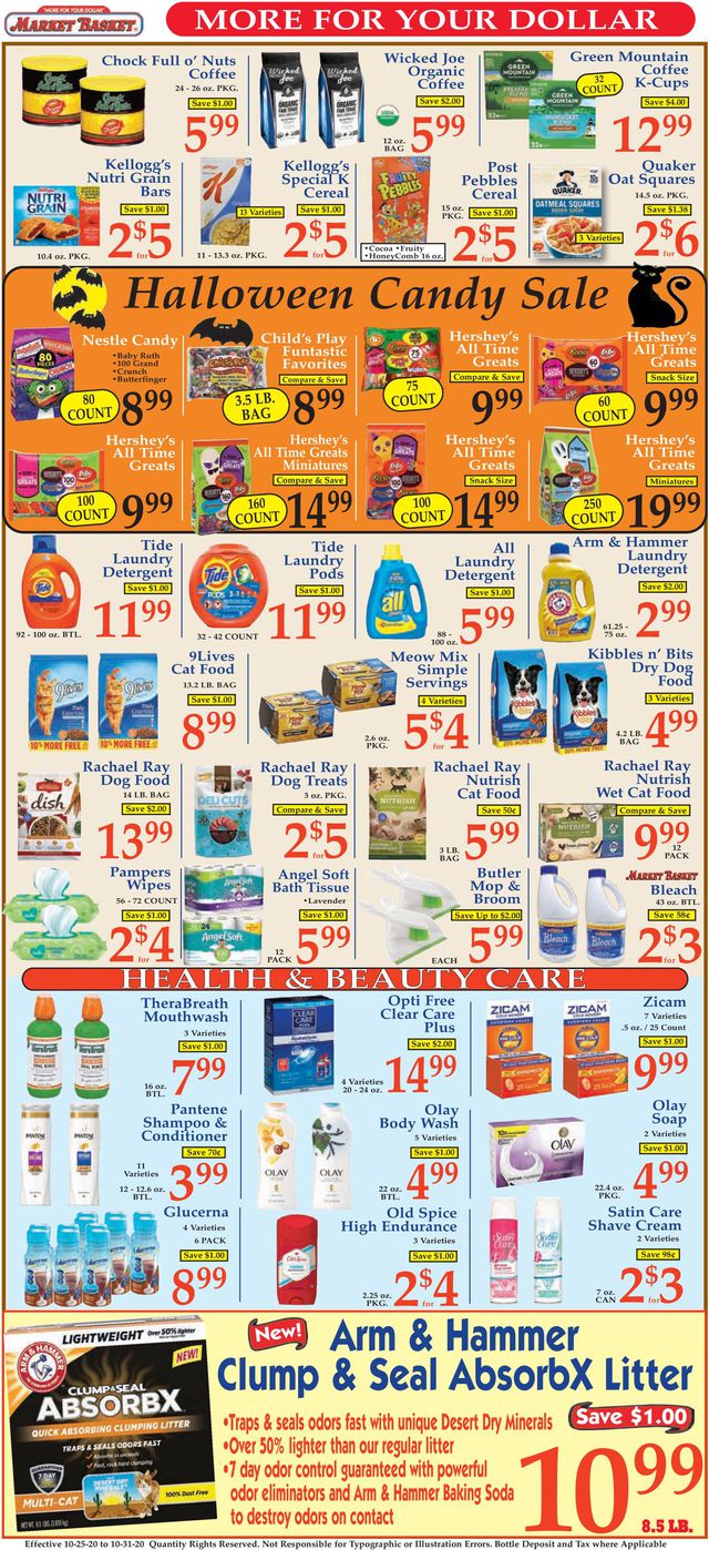 Market Basket Ad from 10/25/2020