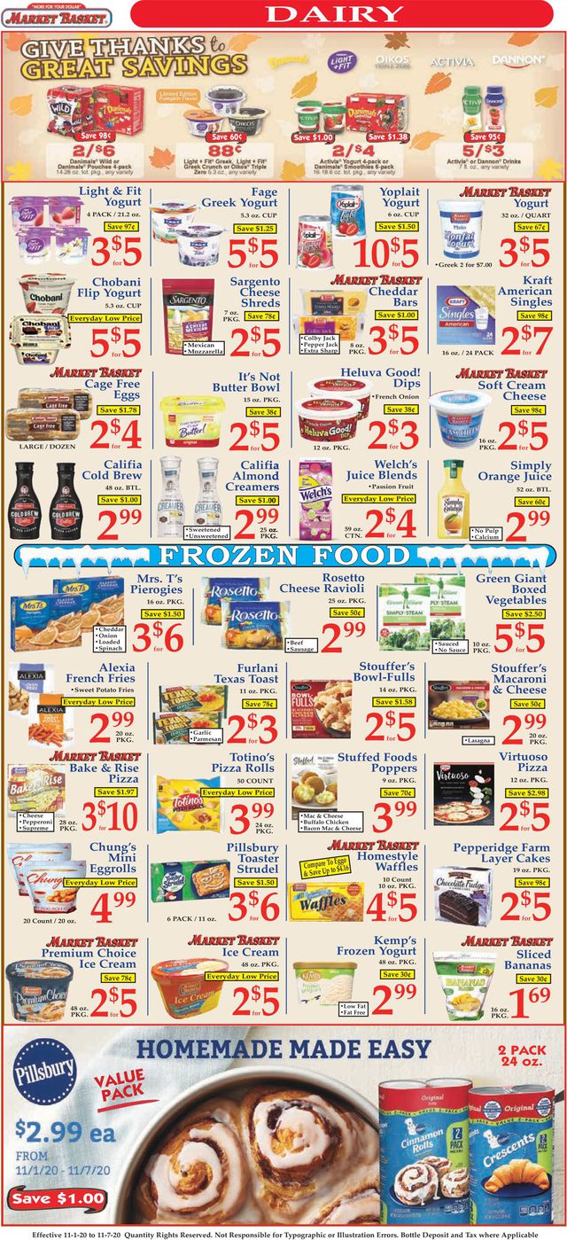 Market Basket Ad from 11/01/2020