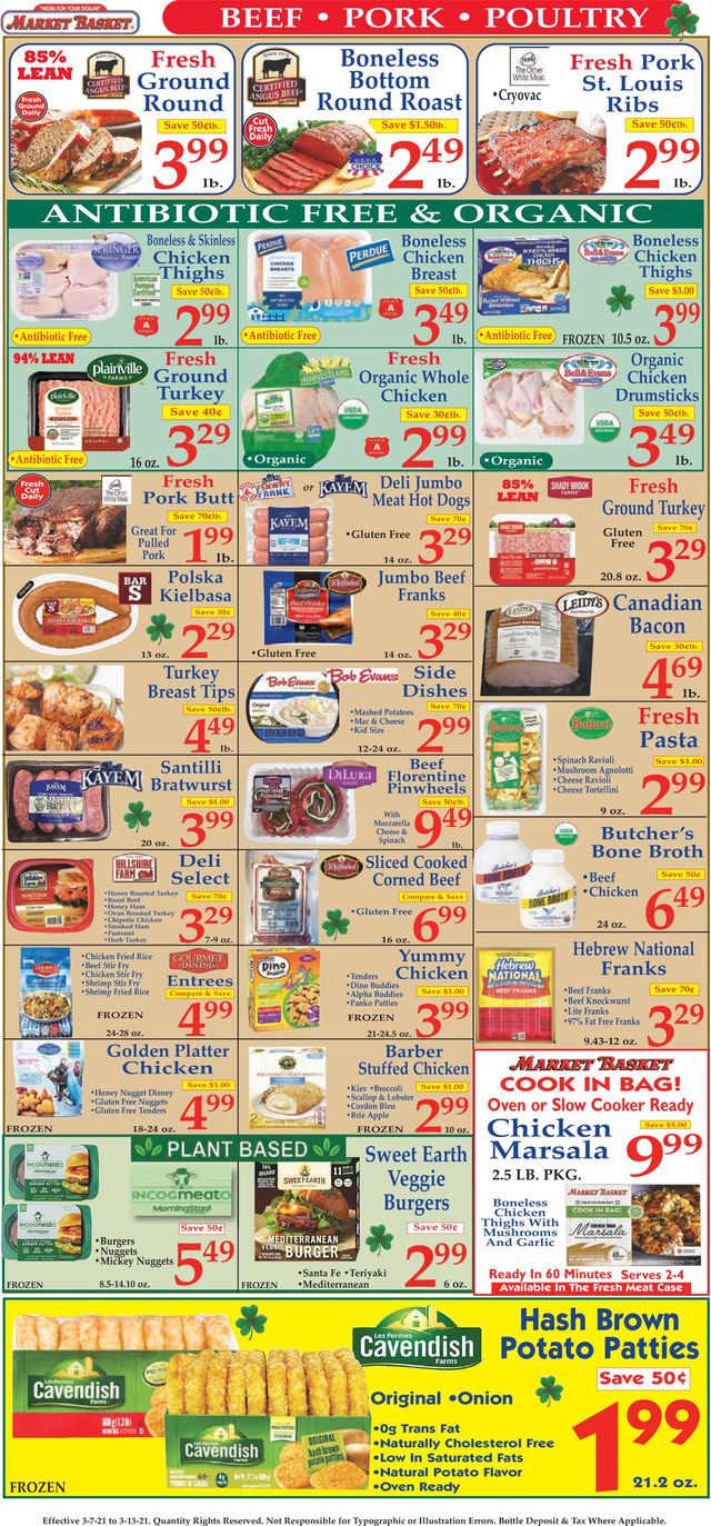 Market Basket Ad from 03/07/2021