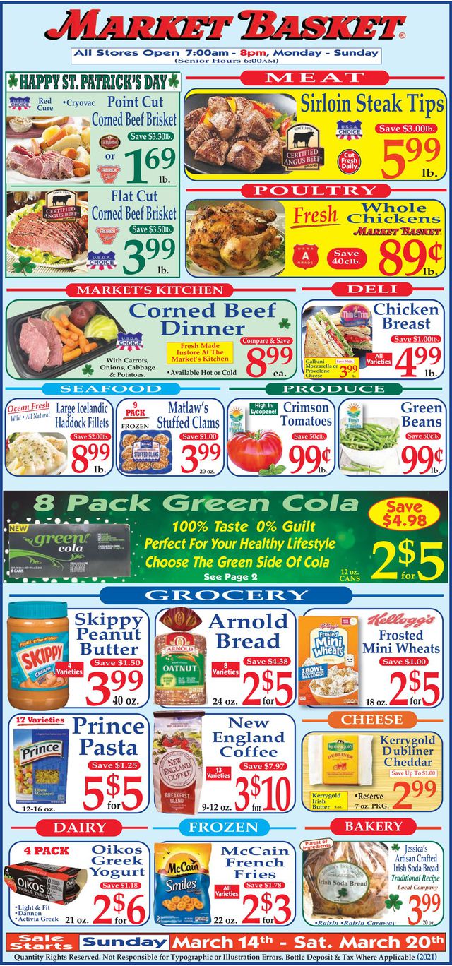 Market Basket Ad from 03/14/2021