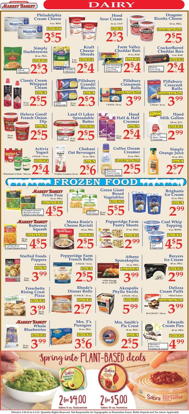 Market Basket Ad from 03/28/2021
