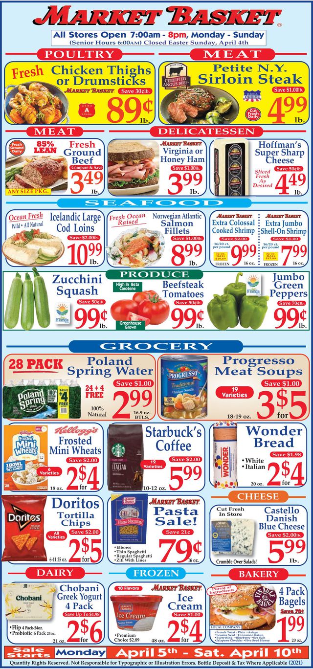 Market Basket Ad from 04/05/2021