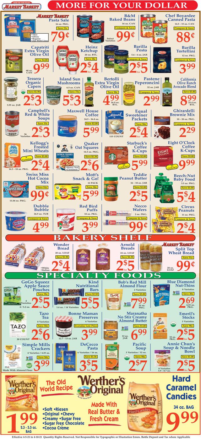 Market Basket Ad from 04/05/2021
