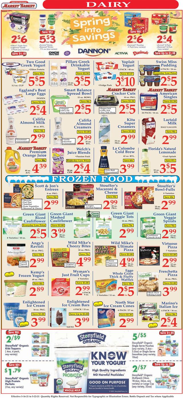 Market Basket Ad from 05/16/2021