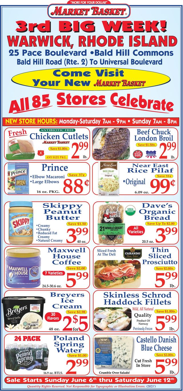 Market Basket Ad from 06/06/2021