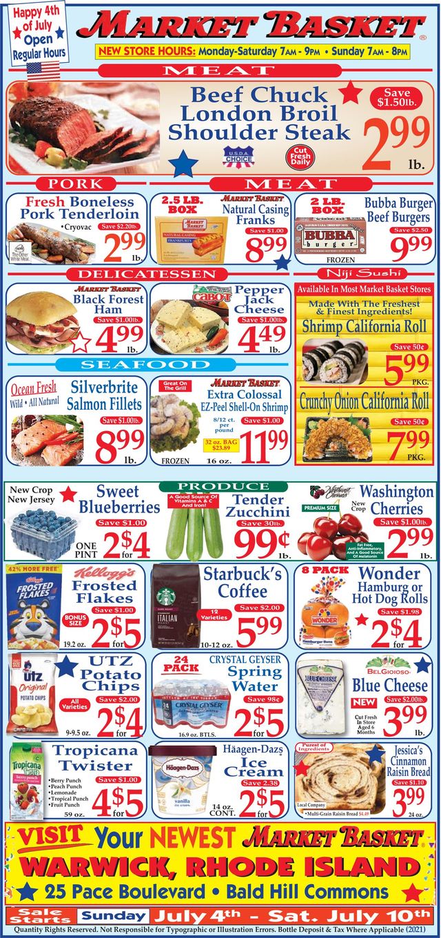 Market Basket Ad from 07/04/2021