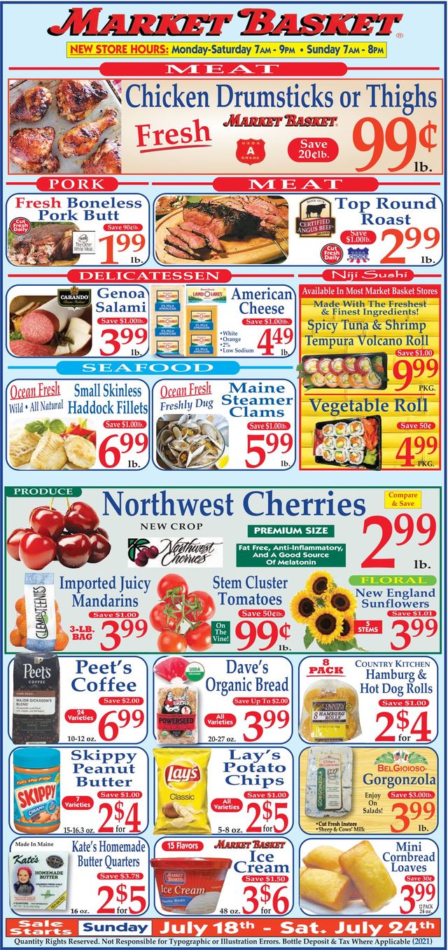 Market Basket Ad from 07/18/2021