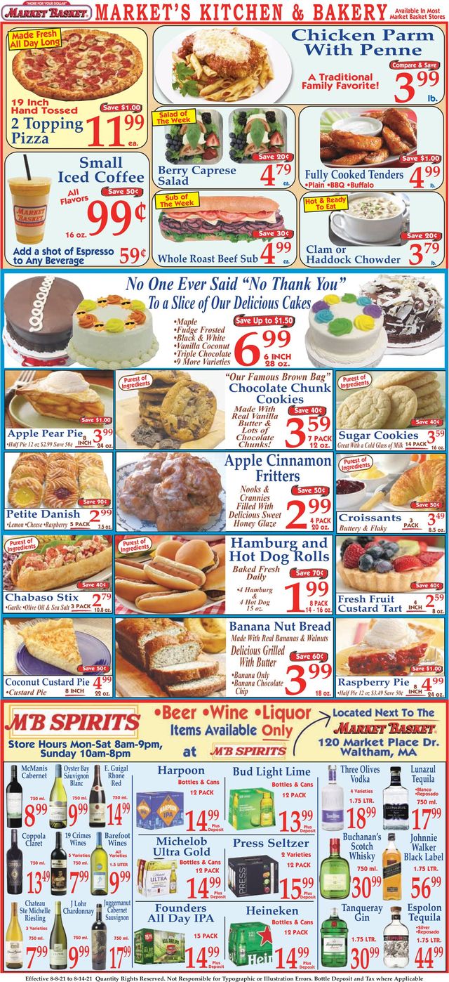 Market Basket Ad from 08/08/2021