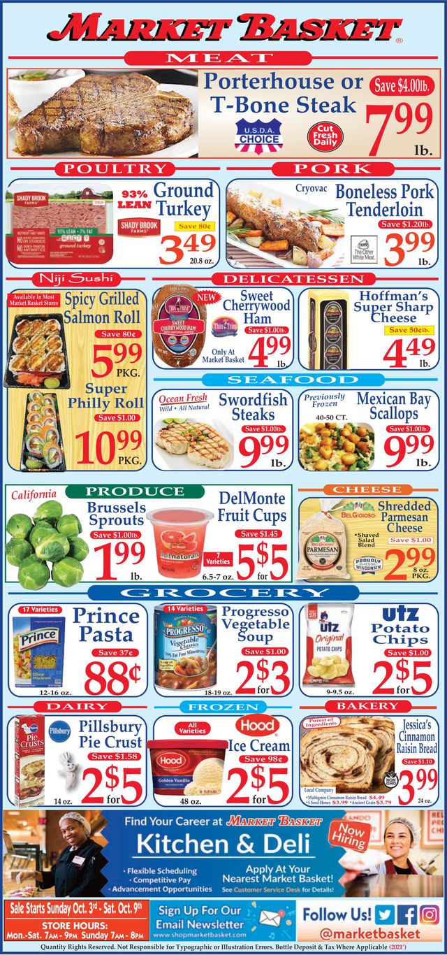 Market Basket Ad from 10/03/2021