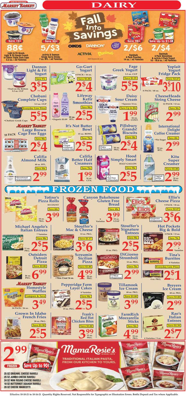 Market Basket Ad from 10/10/2021