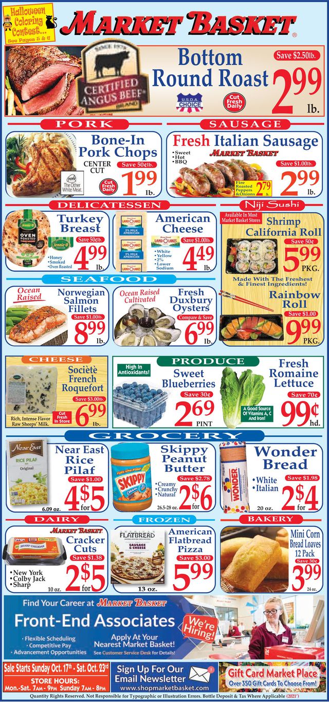 Market Basket Ad from 10/17/2021