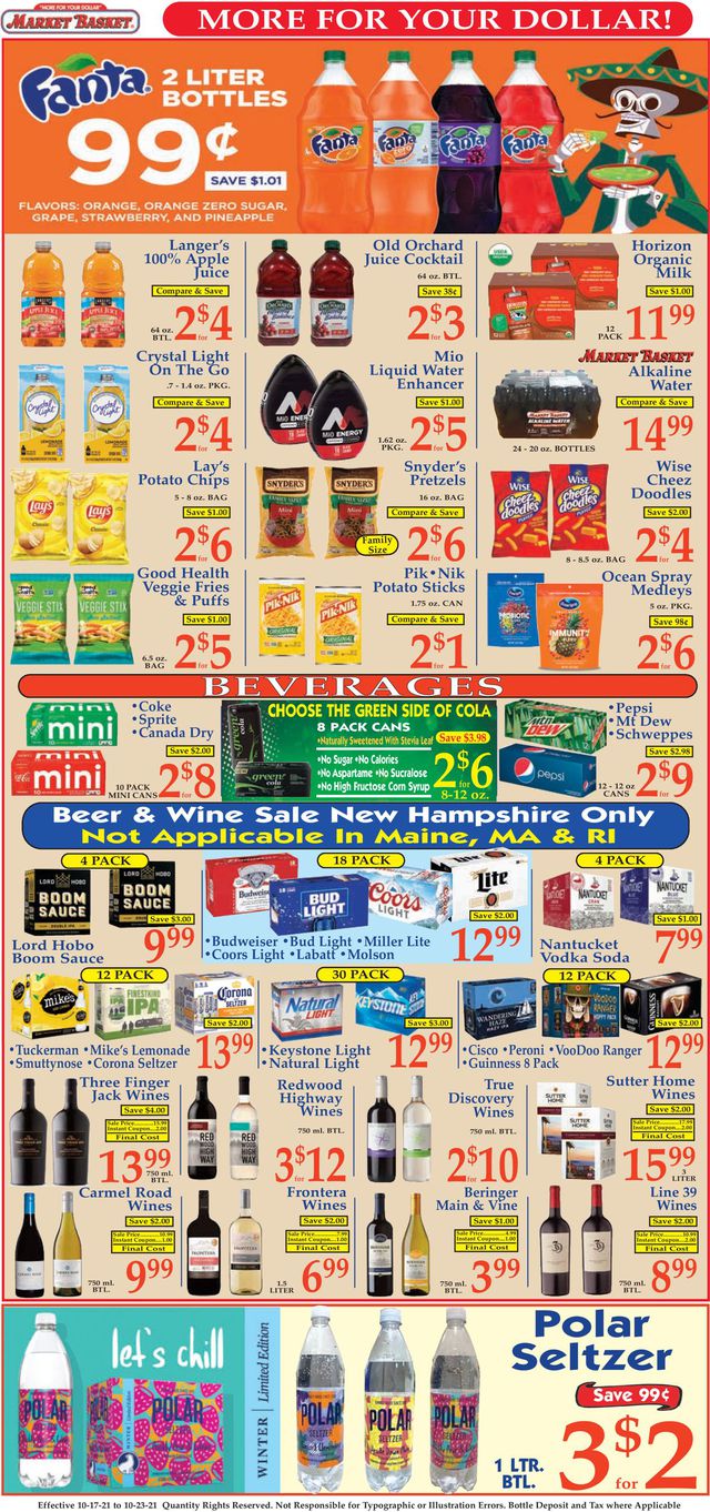 Market Basket Ad from 10/17/2021