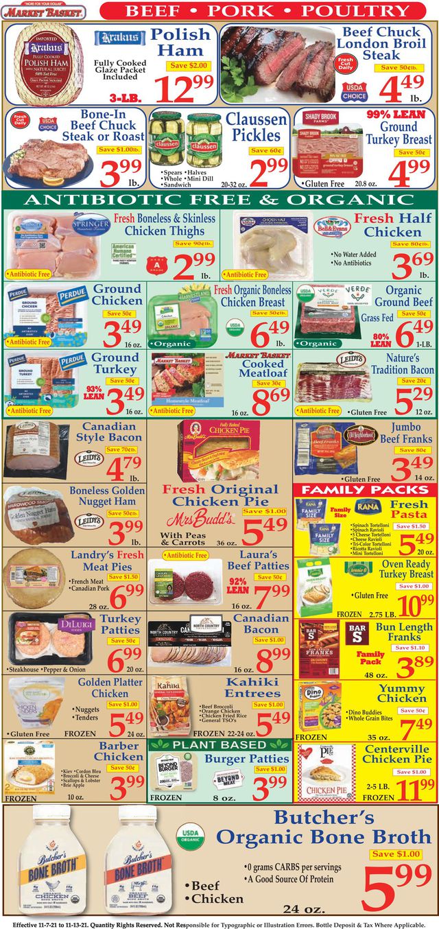 Market Basket Ad from 11/07/2021