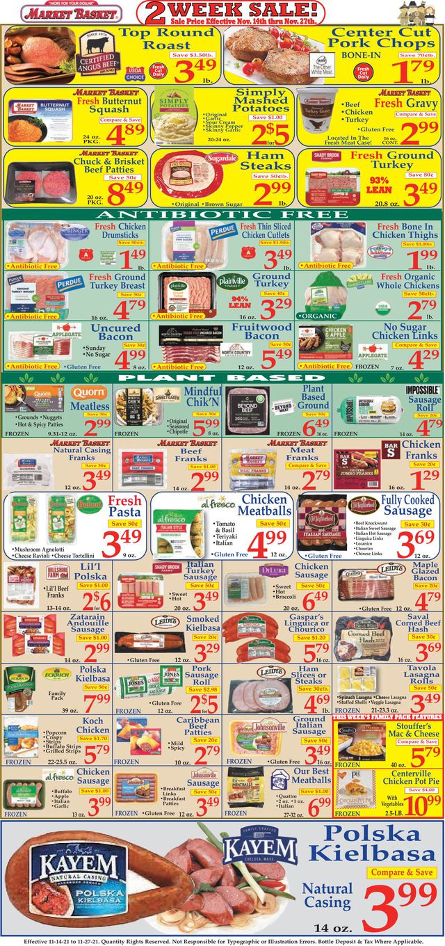 Market Basket Ad from 11/14/2021