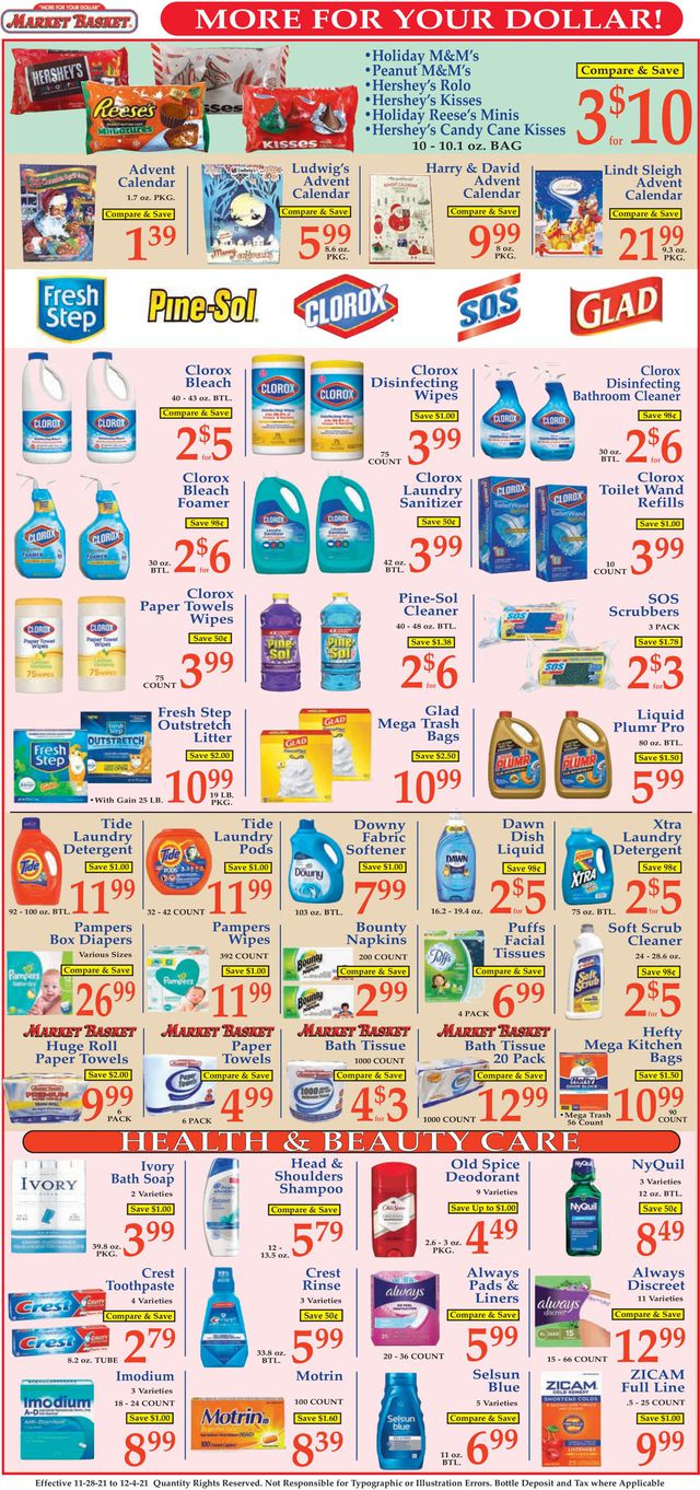Market Basket Ad from 11/28/2021
