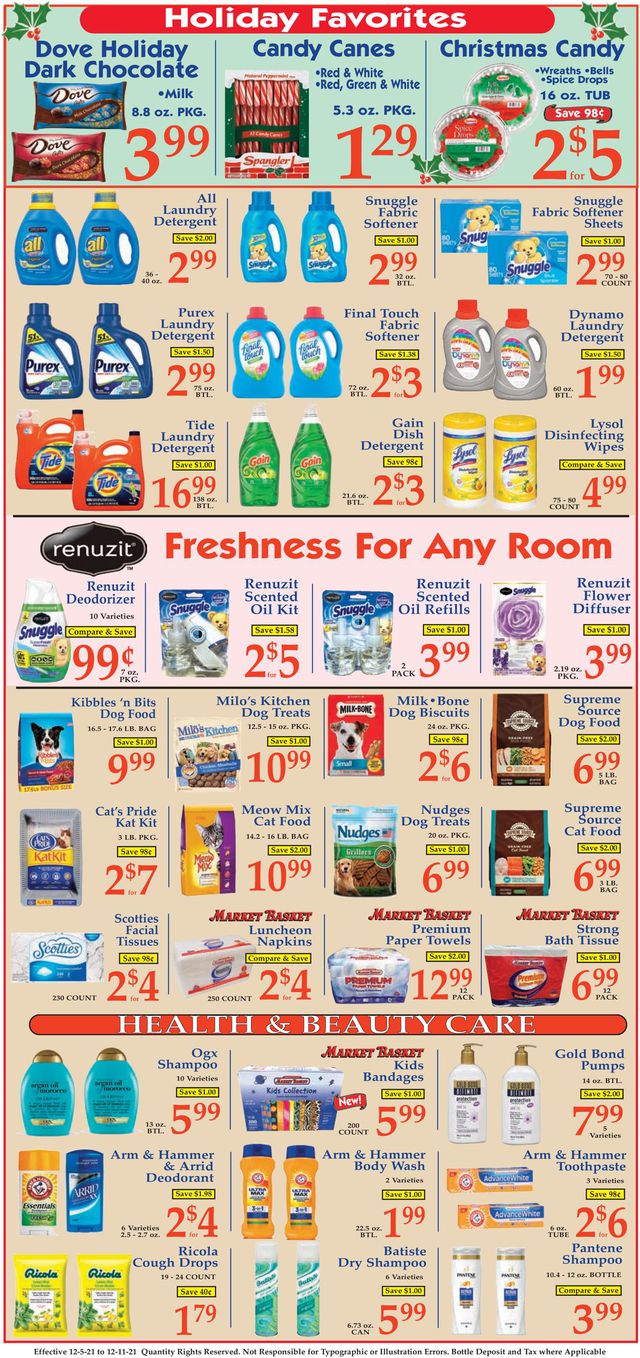 Market Basket Ad from 12/05/2021