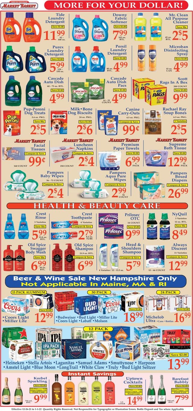 Market Basket Ad from 12/26/2021