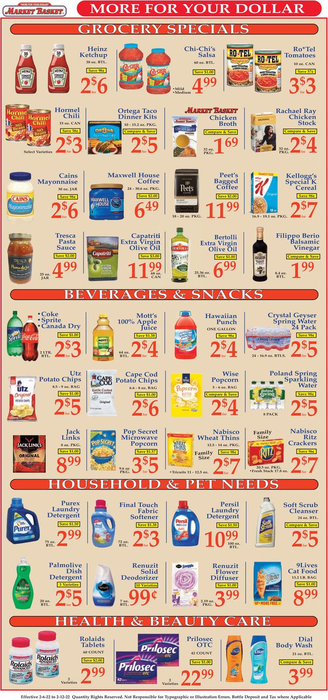 Market Basket Ad from 02/06/2022