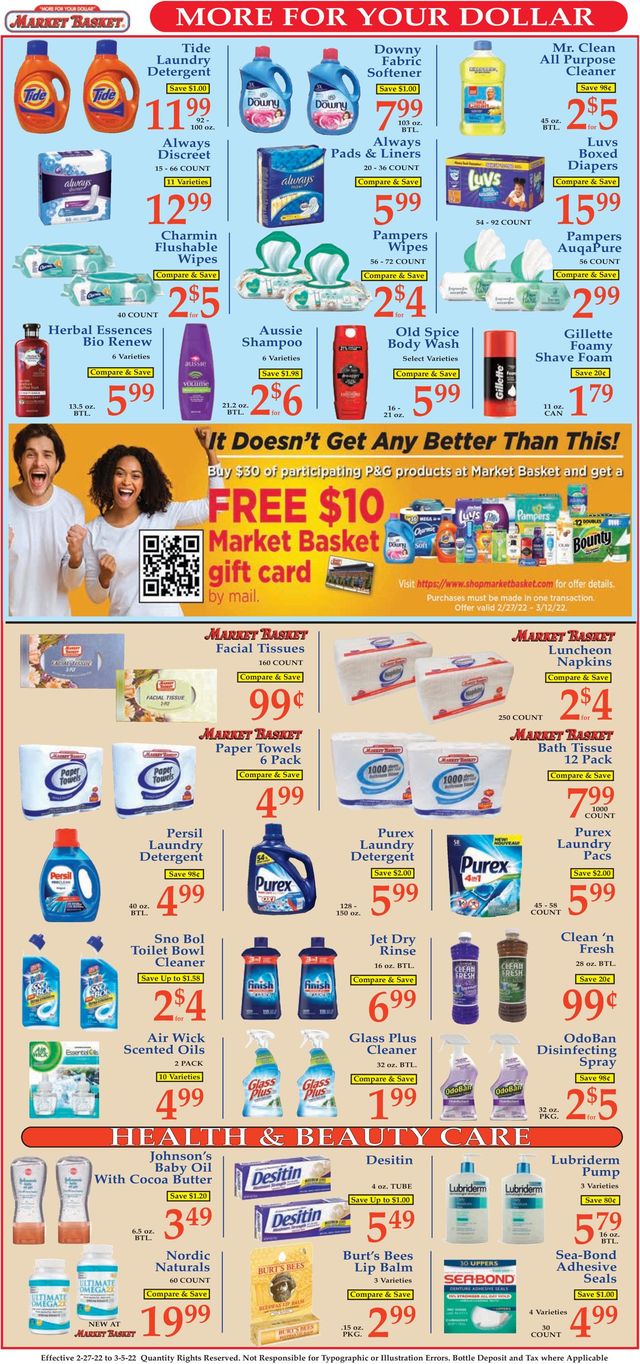 Market Basket Ad from 02/27/2022