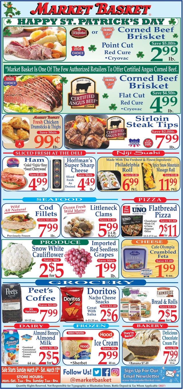 Market Basket Ad from 03/06/2022