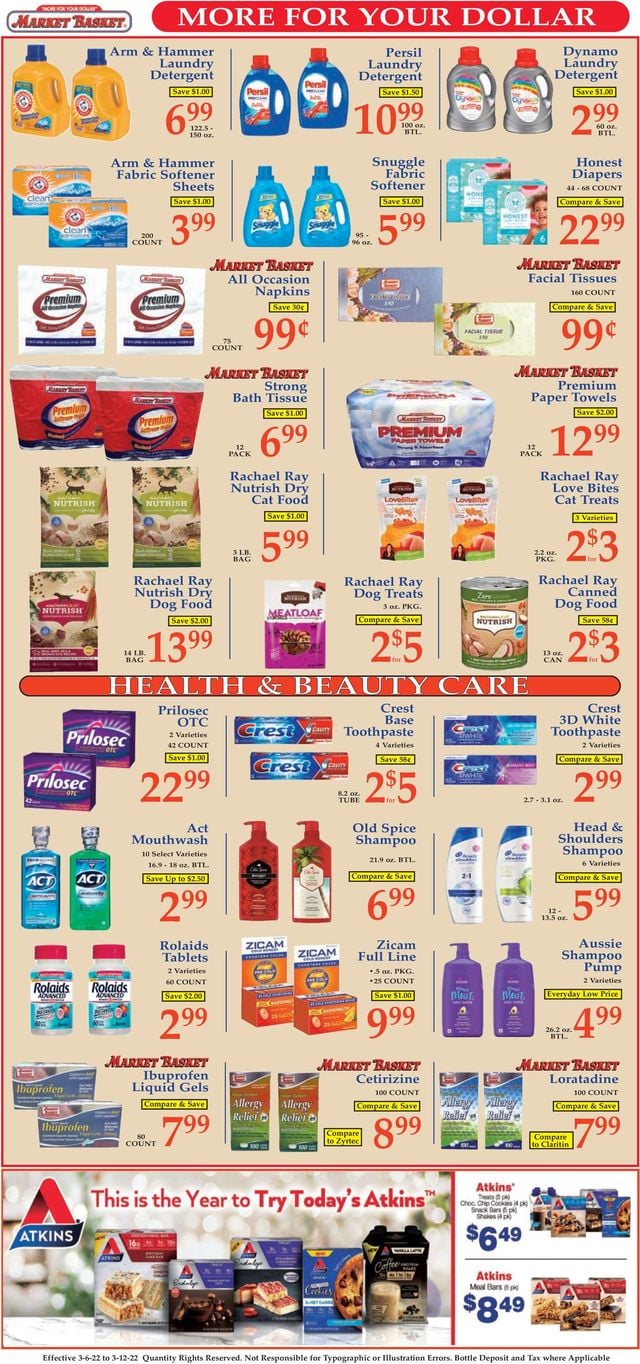 Market Basket Ad from 03/06/2022