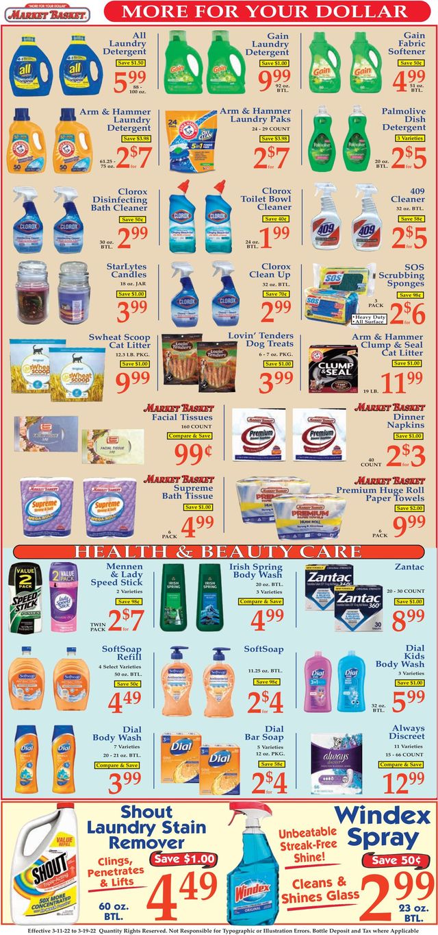 Market Basket Ad from 03/11/2022