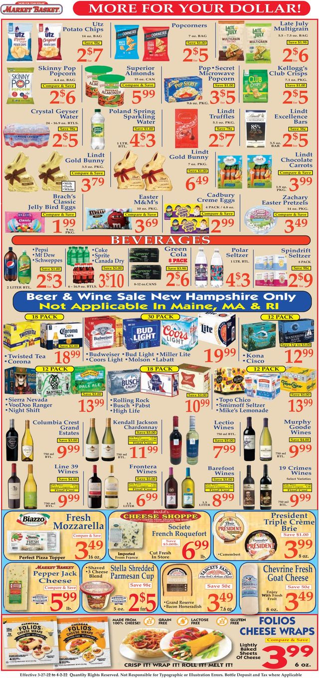 Market Basket Ad from 03/27/2022