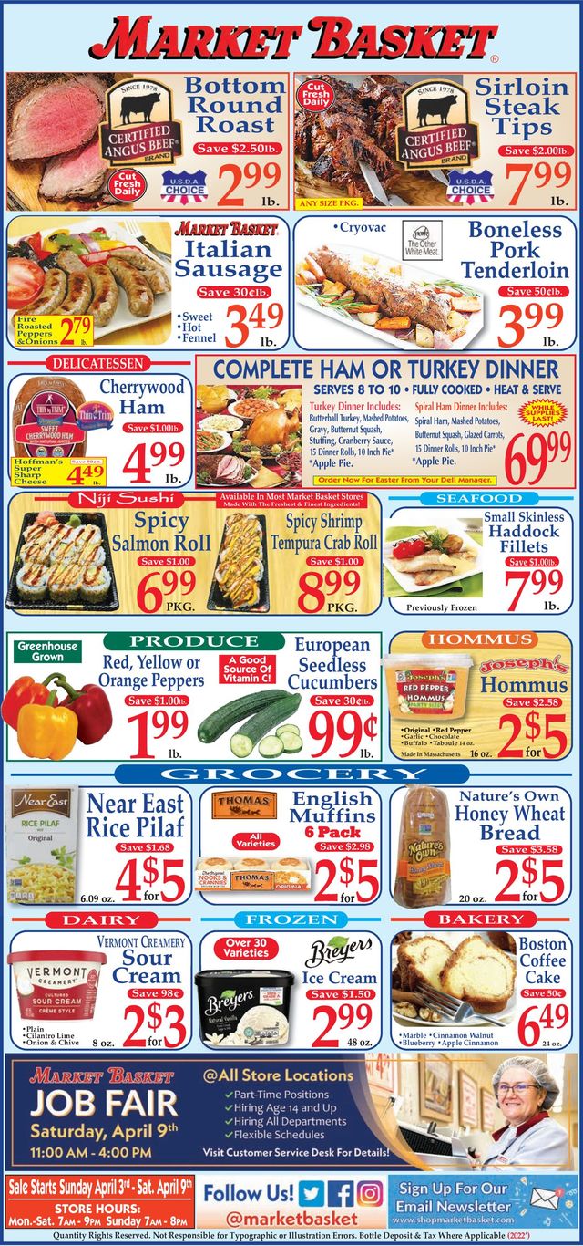 Market Basket Ad from 04/03/2022