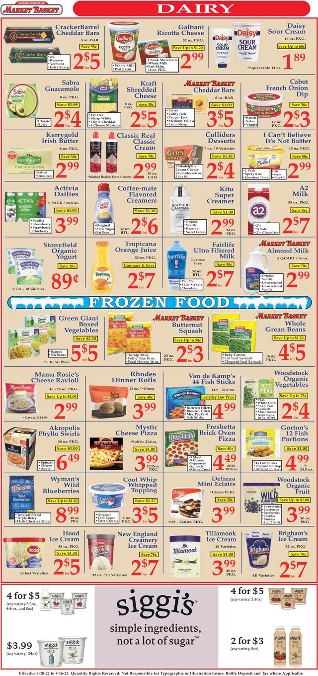 Market Basket Ad from 04/10/2022