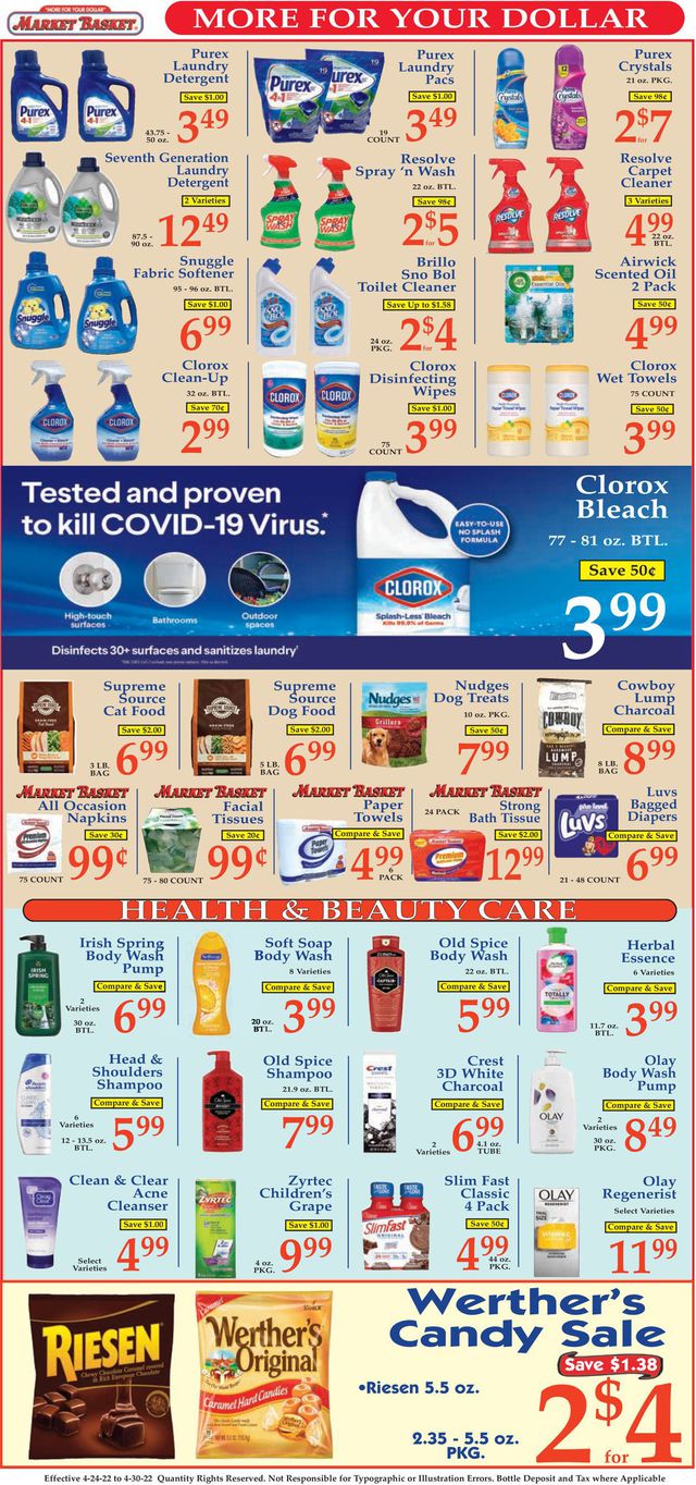 Market Basket Ad from 04/24/2022
