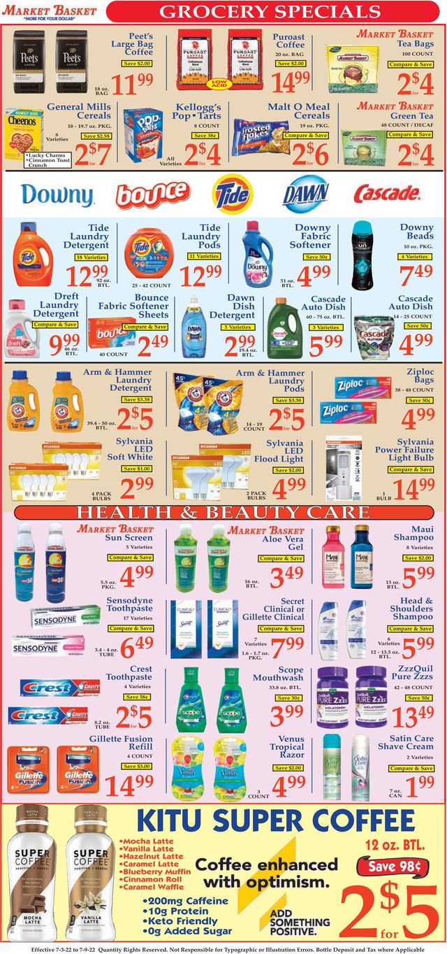 Market Basket Ad from 07/03/2022