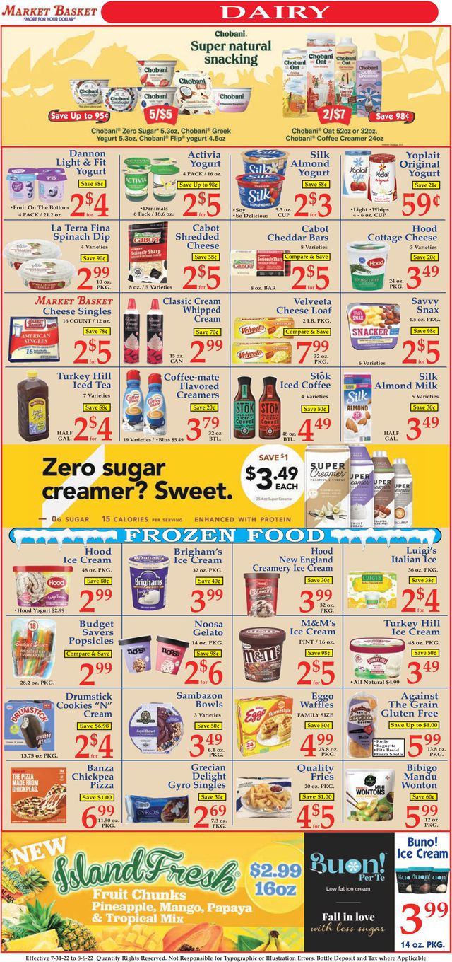 Market Basket Ad from 07/31/2022