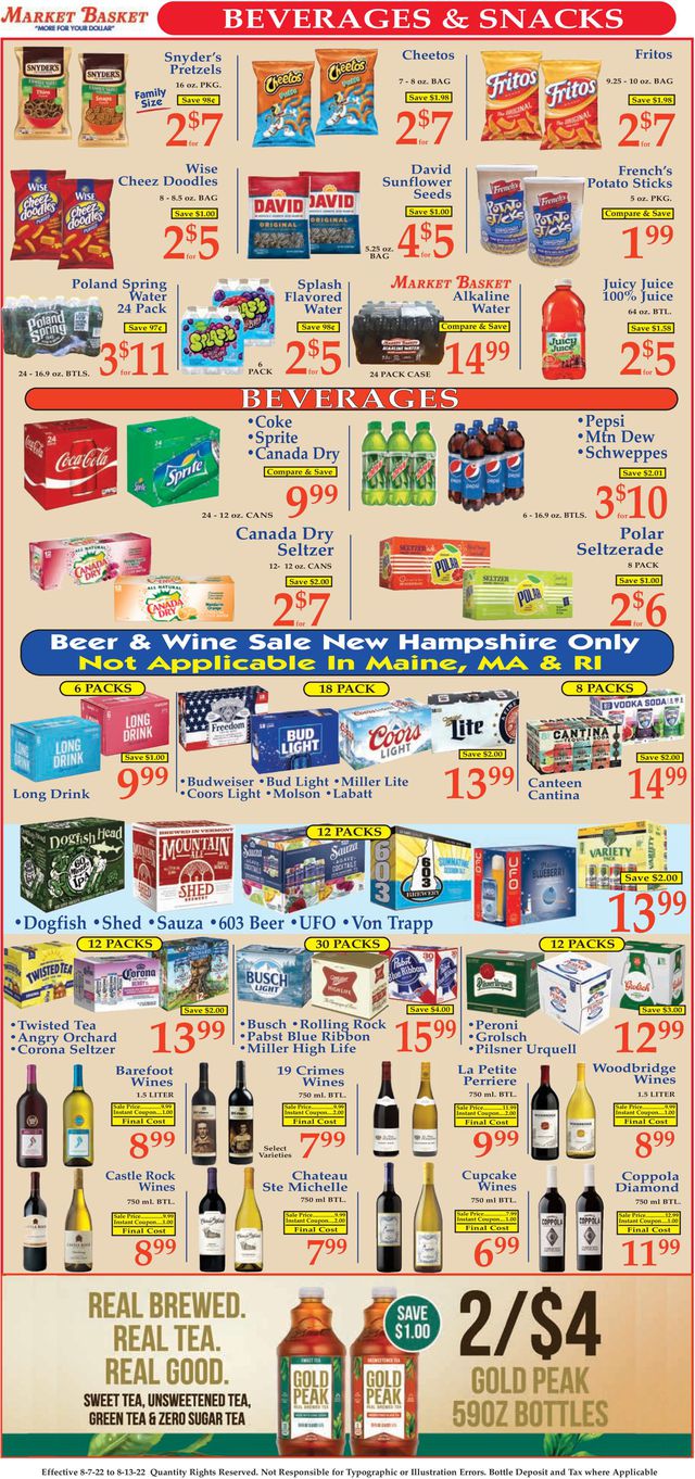 Market Basket Ad from 08/07/2022