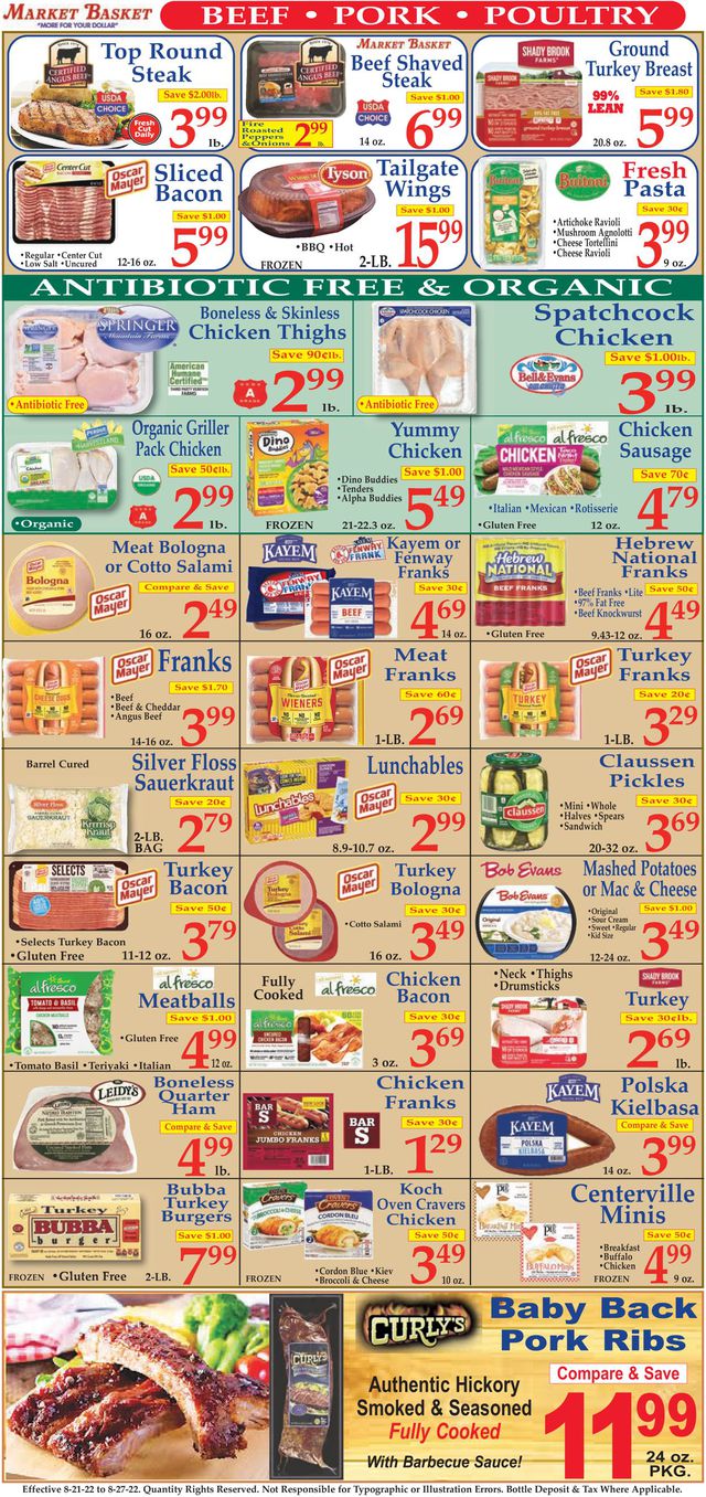 Market Basket Ad from 08/21/2022