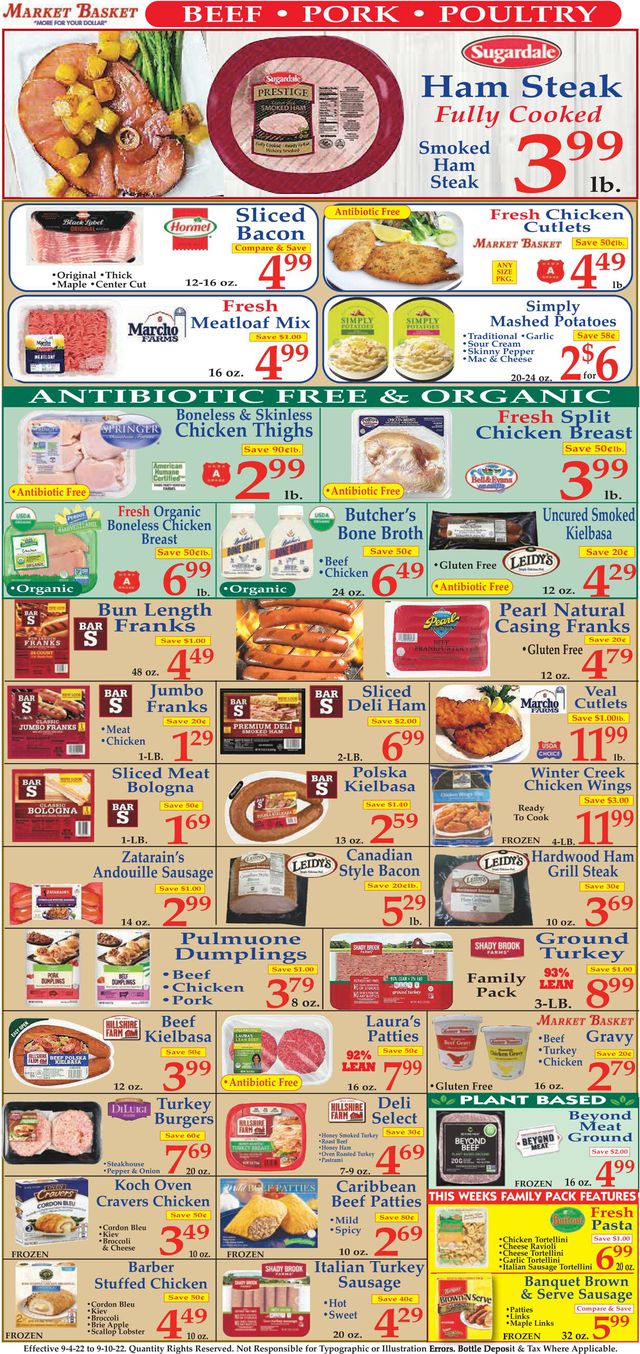 Market Basket Ad from 09/04/2022